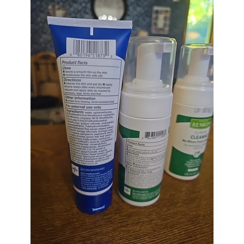 NEW Medline Remedy Essentials Spray Cleanser Lot Of 2‎ & Silicone Cream
